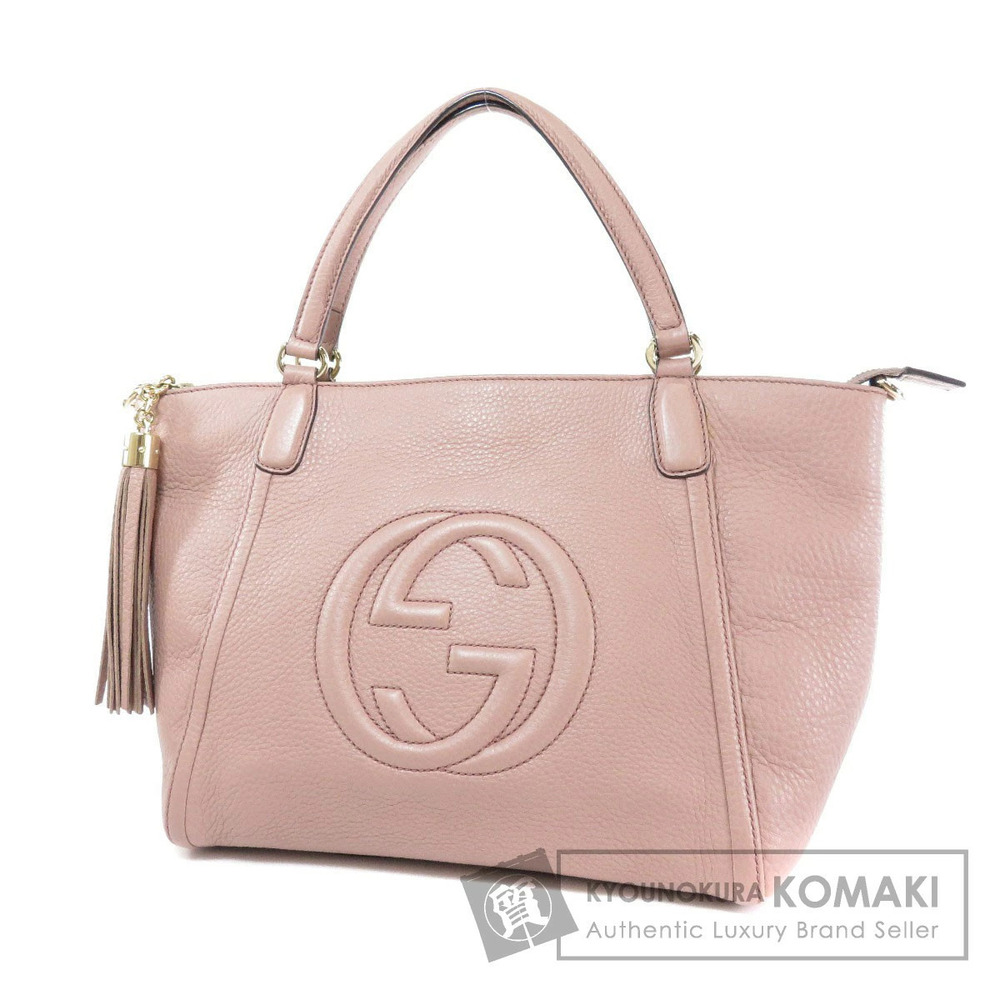 Gucci GG Logo Tote Bag Calfskin